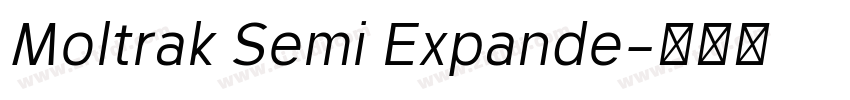 Moltrak Semi Expande字体转换